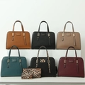 2024 Winter collection of PU leather tote bags and leopard print wallets in various colors - Brown