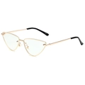Lunettes œil de chat élégantes en métal doré avec verres transparents pour la mode - Monture Dorée Verres Transparents