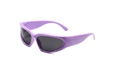 Steampunk sports sunglasses with purple frame and dark lenses in y2k style - Purple Frame Grey Lens