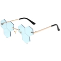 Gold Frame Light Blue Lens