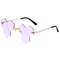 Gold Frame Purple Lens