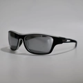 Polarisierte Sport-Sonnenbrille mit schwarz-grauem Rahmen für Outdoor-Radsport - Schwarz Transparent Rahmen Weiß Verspiegelt