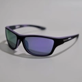 Polarisierte Sportsonnenbrille mit schwarz-lila Rahmen und lila verspiegelten Gläsern - Schwarz Purpurrahmen Purpur Verspiegelt