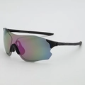 Colorful wrap-around sports sunglasses with gradient lenses for cycling and running - Black Frame Purple Coating