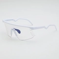 Gafas deportivas de ciclismo blancas con lentes transparentes y orificios de ventilación - Marco Blanco Lente Gris Fotocromática