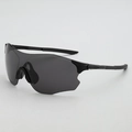 Outdoor sports sunglasses with panoramic dark grey lens and aerodynamic black frame - Black Frame Grey Lens