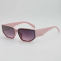 Occhiali da sole cat-eye retrò con montatura rosa acceso e lenti viola sfumate - Montatura Rosa