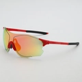 Lunettes de sport cyclisme avec monture rouge et verres miroirs colorés dégradés - Monture Rouge Miroir Rouge