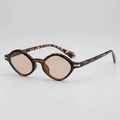 Gafas de sol retro de carey con montura irregular única y lentes tintadas - Montura Carey