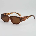 Lunettes de soleil œil de chat vintage écaille avec verres bruns et monture épaisse - Monture écaille