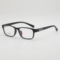 Montatura per occhiali quadrata vintage in TR90 nero con eleganti dettagli dorati laterali - Montatura Nera
