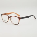 Lunettes rondes rétro écaillées avec branches en TR90 de couleurs contrastées pour hommes et femmes - Monture Thé Plano