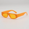 Gafas de sol retro cuadradas pequeñas con montura naranja y lentes amarillas claras - Marco Naranja Lente Naranja