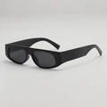 Gafas de sol punk cuadradas clásicas con montura gruesa negra y cristales oscuros - Montura Negra Lente Gris