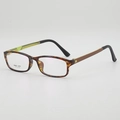 Montatura occhiali quadrata in TR90 tartarugata con aste interne a righe colorate - Leopardo Tartarugato