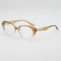 Monture de lunettes œil de chat avec dégradé marron et transparent, modèle WE4532 - Monture Dégradé Orange à Transparent