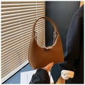 Brown suede hobo shoulder bag with silver chain detail for women's stylish outdoor look - Without Pendant / Brown
