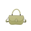 Sac à main plissé vert clair avec boucle ovale et bandoulière amovible - Vert
