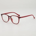 Lightweight retro TR90 red full-rim optical glasses frame in minimalist floral design - Red Frame