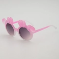 Occhiali da sole rosa per bambini con orecchie a fiocco e lenti rotonde sfumate jelly - Sfumato Rosa Bianco (Sopra Rosa Sotto Bianco)