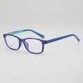 Blauw doorschijnend vierkant TR90-brilmontuur met gradiënt pootjes en glazen - Translucant Blauw