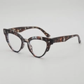 Retro oval tortoise shell sunglasses with colorful leopard pattern frames for women - Tortoise Shell Frame