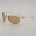 Lunettes de soleil cyclisme marron café surdimensionnées avec monture transparente - Monture Thé Transparente Verres Thé