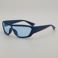 Occhiali da sole sportivi Y2K con montatura blu scuro e lenti sfumate azzurre - Montatura Blu Lenti Blu (JH18222)