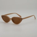 Occhiali da sole vintage cat eye color caramello con protezione UV per un look streetwear - Occhiali da sole / Montatura Tè Completo Lente Tè