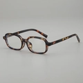 Retro rectangle sunglasses in tortoise shell print with metal rivet accents - Tortoise Shell Frame