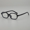 Retro matte black rectangle sunglasses with stylish silver rivet details on the frame - Matte Black