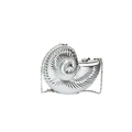 Clutch da sera a conchiglia nautilus argento con finitura cromata e tracolla a catena - Argento