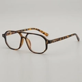 Montatura occhiali quadrata a doppio ponte tartarugata per un look retrò alla moda - Montatura Tartarugata Lente Chiara