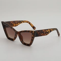 Gafas de sol vintage ojo de gato con montura de carey y lentes de degradado mujer - Montura Carey Lentes Marrones