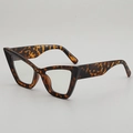 Gafas de sol retro de ojo de gato para mujer con montura de carey y protección UV vintage - Marco Carey Lente Clara