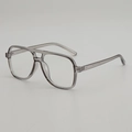 Montatura occhiali aviator grigio trasparente con doppio ponte e design grande - Grigio Trasparente
