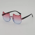 Gafas de sol de gato para niños con lentes degradadas rojo-azul y montura negra - Degradado Rojo y Azul