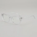 Classic clear full-rim square-round glasses frames with high-quality metal hinges - Transparent Frame / Anti blue light