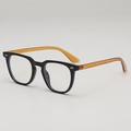 Classic tortoise shell and black frame square glasses for women with anti-blue light lenses - Black Frame with Orange Temples / Anti Blue Light Glasses