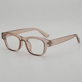 Fashionable tea brown square full-rim glasses frame with retro style for women and men - Tea Frame