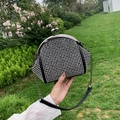 Elegant rhinestone crossbody bag with metallic chain strap and retro clasp closure - Silver