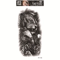 Waterproof temporary tattoo featuring lion, eagle, and wolf sketches on a white background - Lion Eagle Wolf Combo (FF-178)