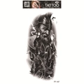 Waterproof temporary tattoo FF-187 featuring Norse warrior skull and raven design - Nordic Warrior Raven (FF-187)