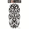 Waterproof 3D black tribal totem tattoo sticker with symmetrical lines design FF-161 - Symmetric Tribal Totem (FF-161)