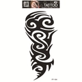 Waterproof tribal totem temporary tattoo FF-164 with black flowing abstract pattern - Streamlined Tribal Totem (FF-164)