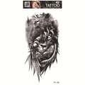 Waterproof 3D temporary tattoo sticker featuring a Greek warrior design in black sketch - Greek Warrior Lightning (FF-195)
