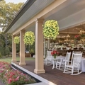 Three hanging artificial yellow petunia flower baskets for outdoor porch decoration - Yellow