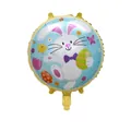 18-inch round Easter balloon featuring a cute cartoon rabbit with a colorful egg - 18 Inch Round Easter Egg Bunny