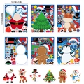 Detail of 6-piece DIY Christmas sticker set with Santa and snowman for kids crafts - SQ Christmas 6 Sheet DIY Sticker Set / Set of 25 Sheets (Including 1 Cover)