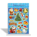 Set di adesivi natalizi con Babbo Natale, renne e pupazzo di neve per decorazioni festive - Natale OHC-113 / Set di 25 Fogli (Inclusa 1 Copertina)